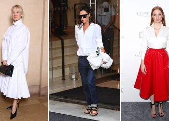 Celebrities who built their outfits around a timeless white shirt