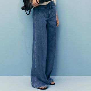 Mango Wide Leg Pocket Jeans