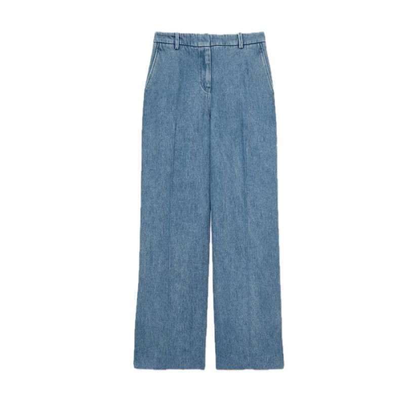 Reiss, Reed Denim Look Wide Leg Trouser 