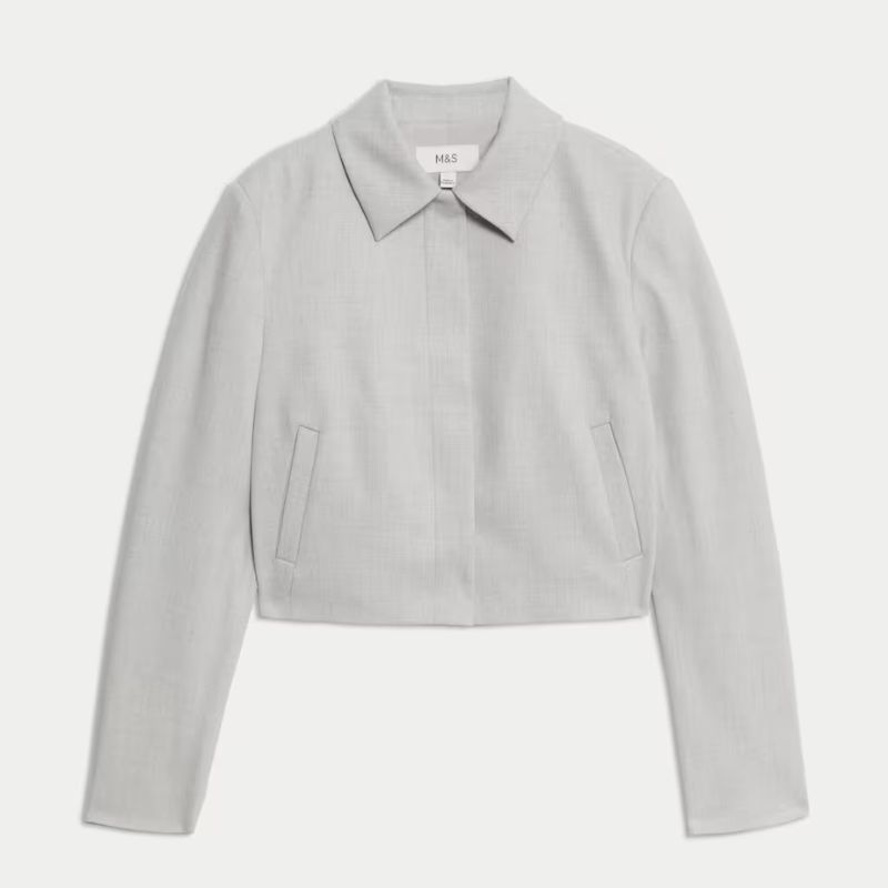 M&S, Collared Cropped Jacket 