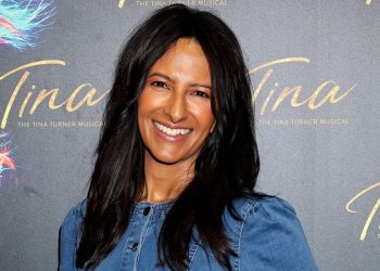 Ranvir Singh’s ruched brown Reiss dress is on sale today