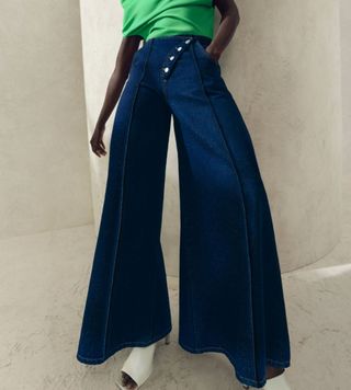 Image of wide leg jeans