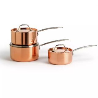 Habitat Three Piece Copper Pan Set