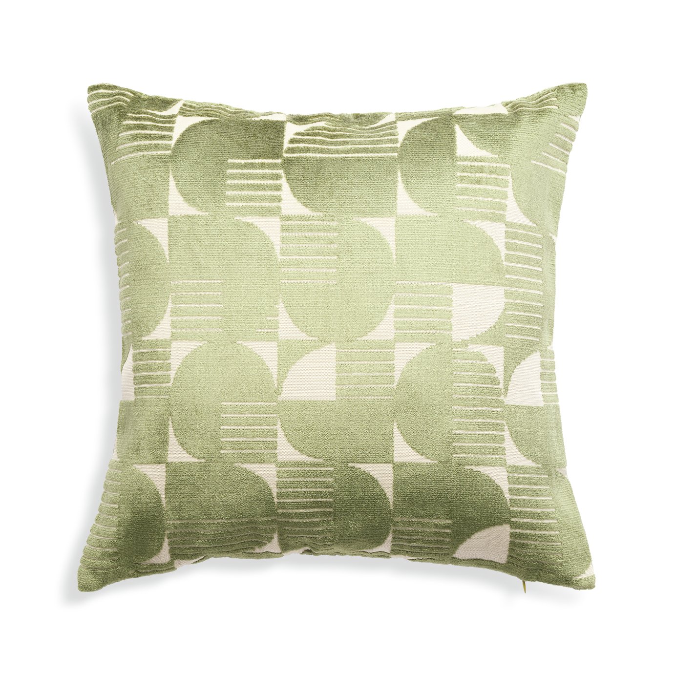 Habitat Jacquard Cushion - Green - 43x43cm