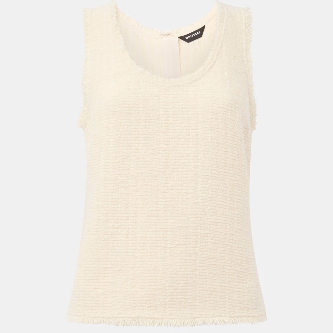 Whistles Ivory Lucie Boucle Top