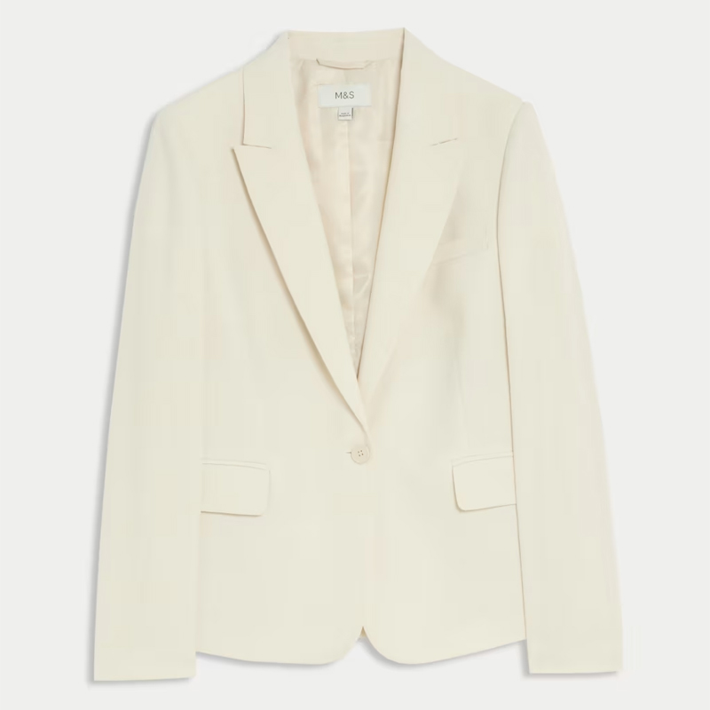 cut out image of a cream M&S blazer