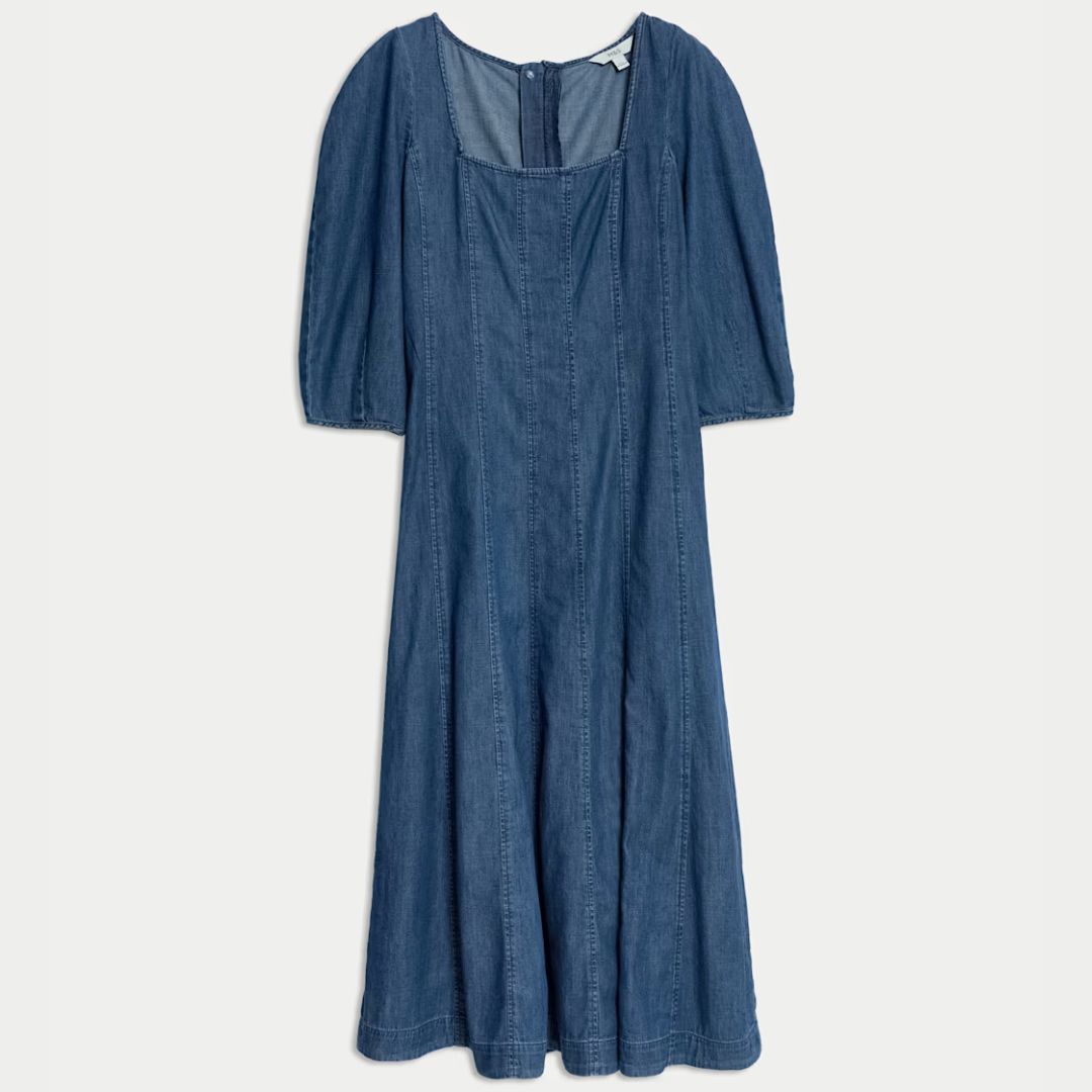 M&S Pure Cotton Denim Dress