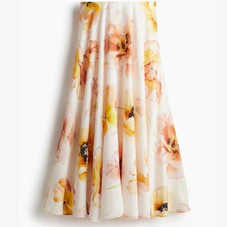 H&M Floral Voluminous Maxi Skirt