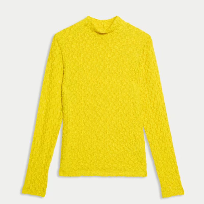 a bright yellow lace top from M&S