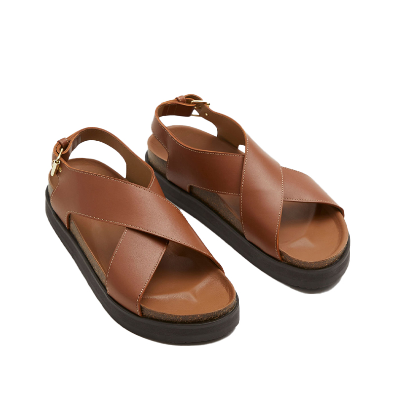 cut out image of brown sandals from & Other Stories