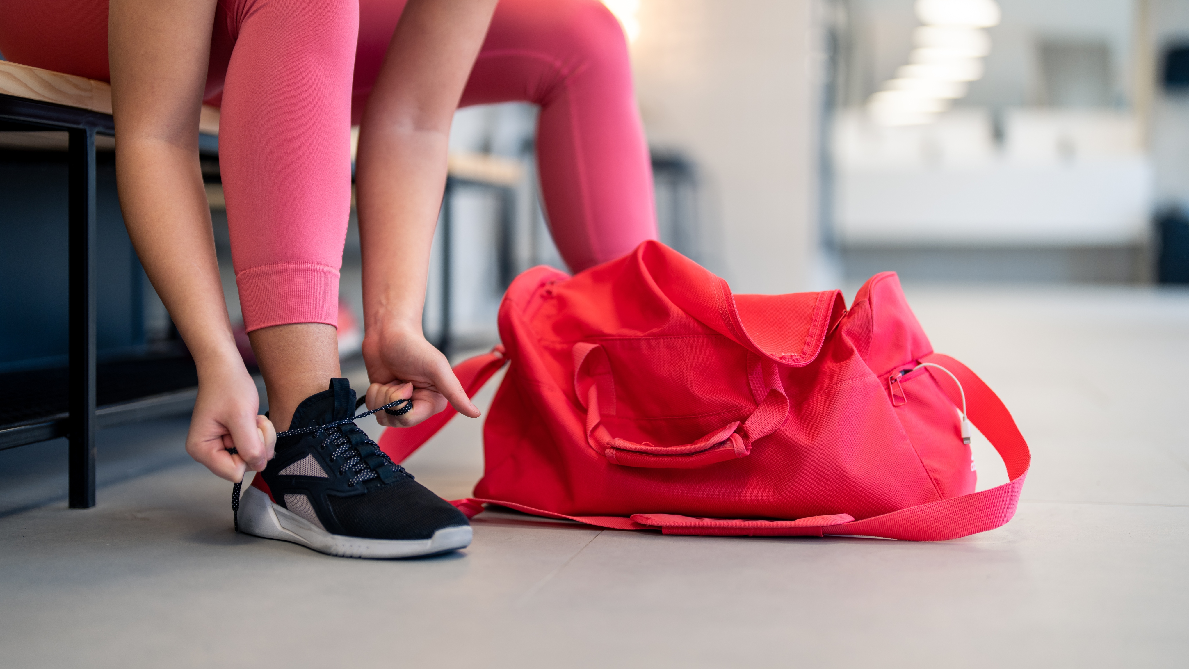 woman's gym bag