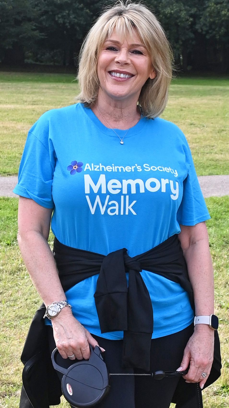 Ruth Langsford attends the Alzheimer's Society Memory Walk on October 01, 2023 wearing two watches