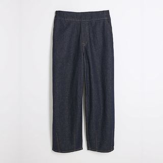 barrel leg jeans with elastic waist