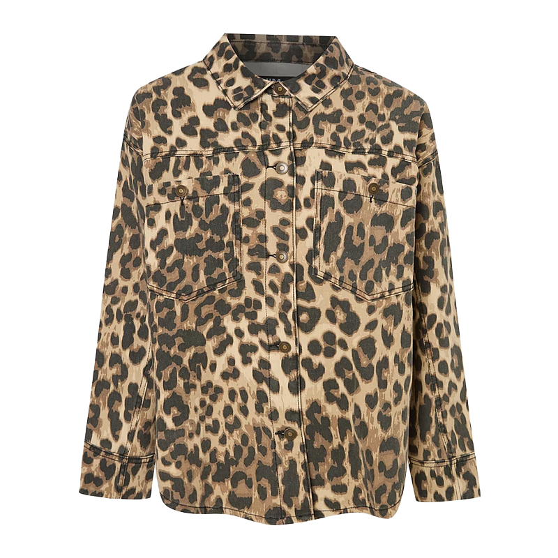 cut out image of a leopard print shacket