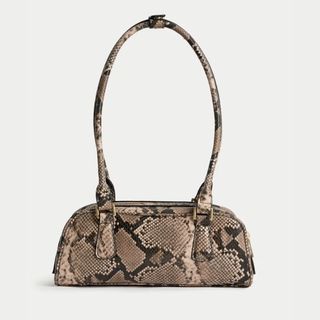snake print bowler bag