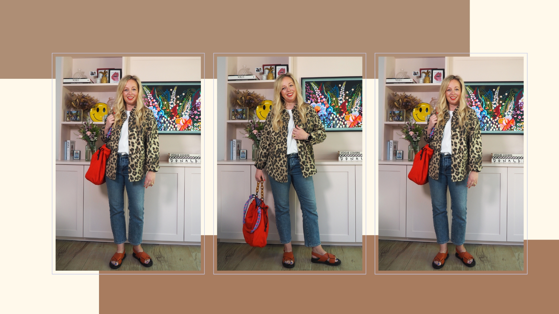 composite image of Antonia Kraskowski wearing a leopard print jacket