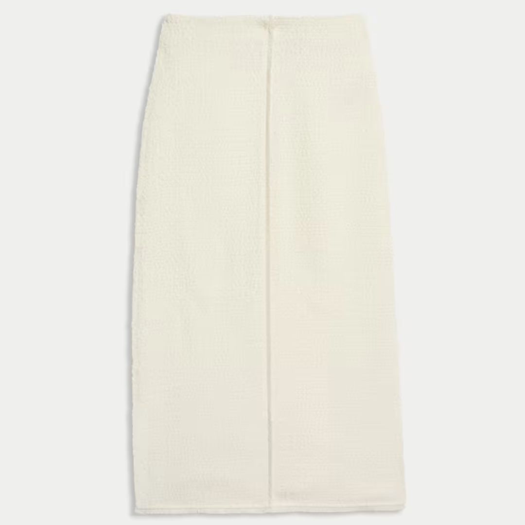 M&S Boucle Split Back Midi Skirt