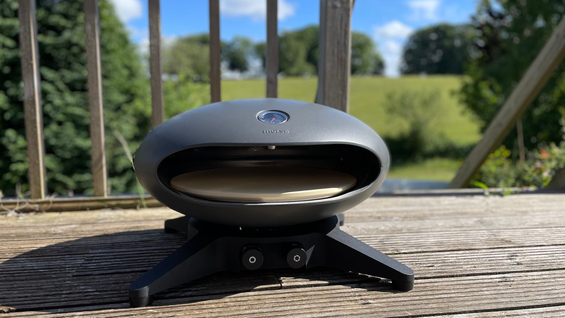 Morso Forno Spin on the patio