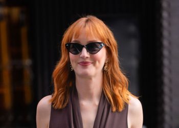 Leighton Meester’s chocolate brown jumpsuit is the perfect occasionwear