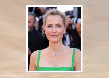 Gillian Anderson’s ice-cream nails are so chic for summer