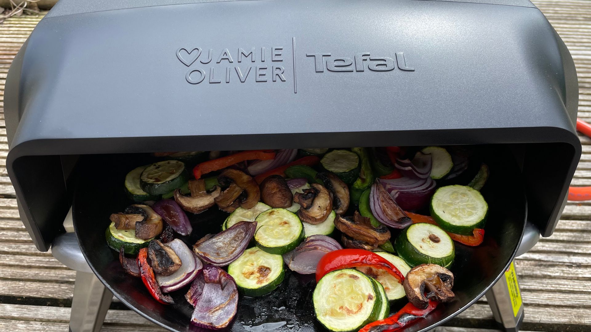 Roasted vegetables Tefal Jamie Oliver by Tefal JM4168G1 Stone-bake Pizza Oven