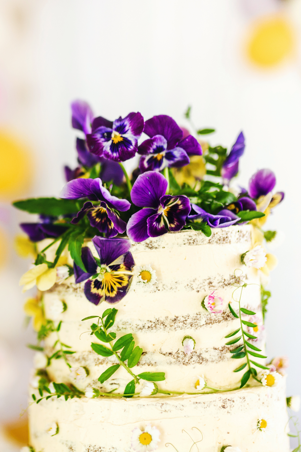 Flowers on a cake