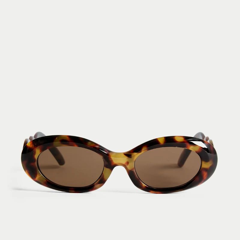 Bevelled Oval Sunglasses