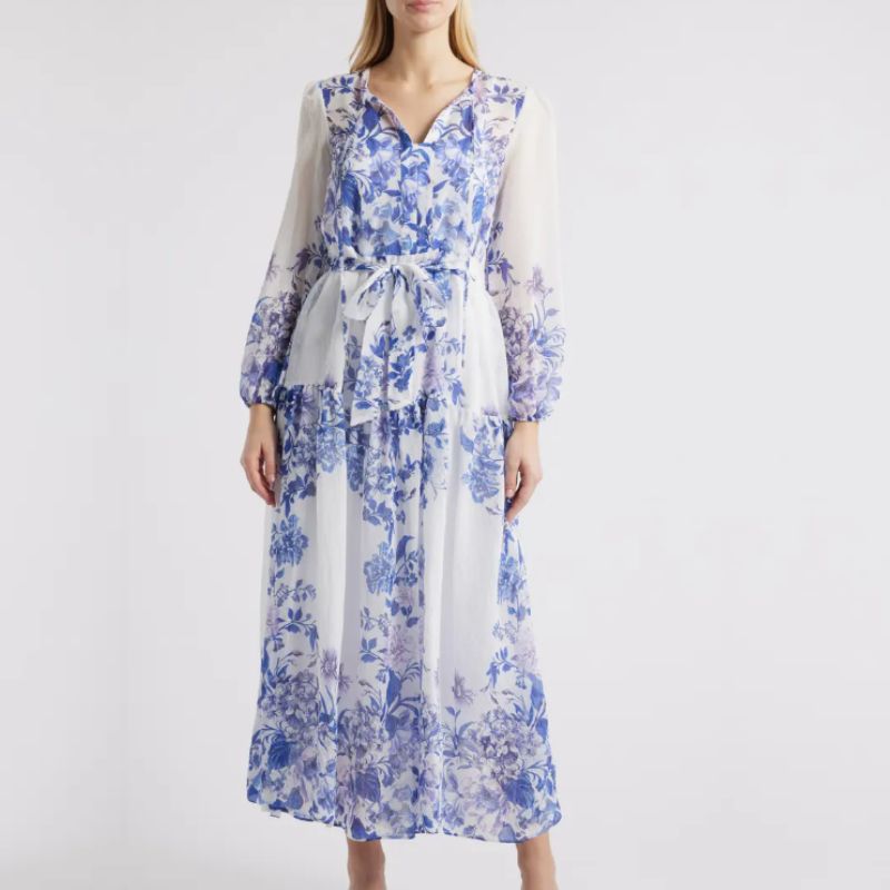 white and blue summer dress