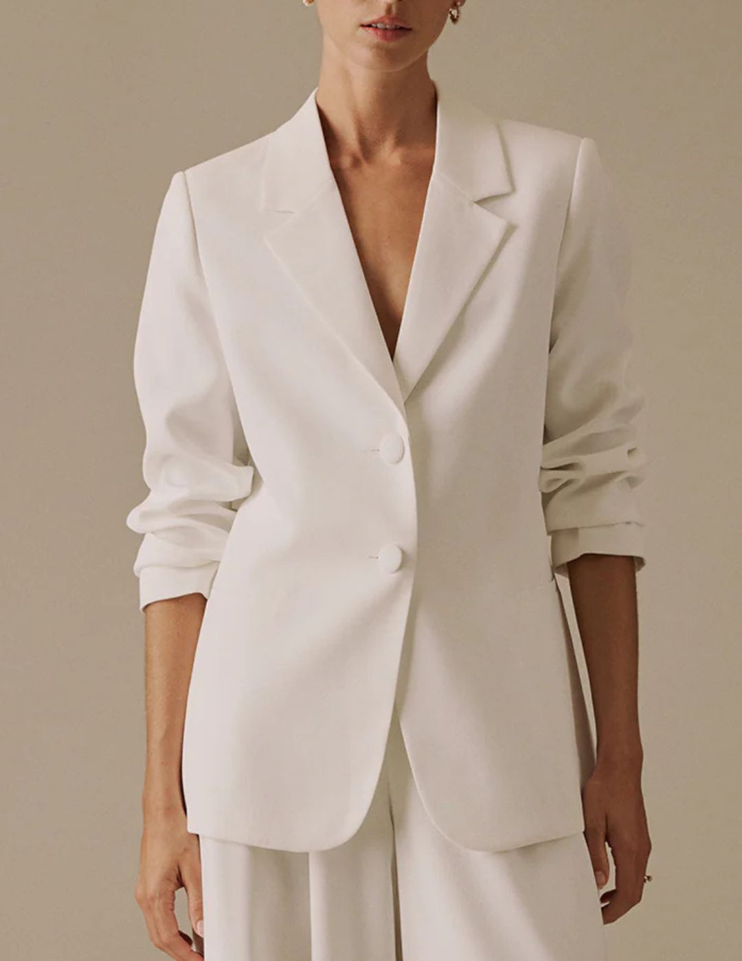 Nobody's Child , White Tailored Virgo Bridal Blazer