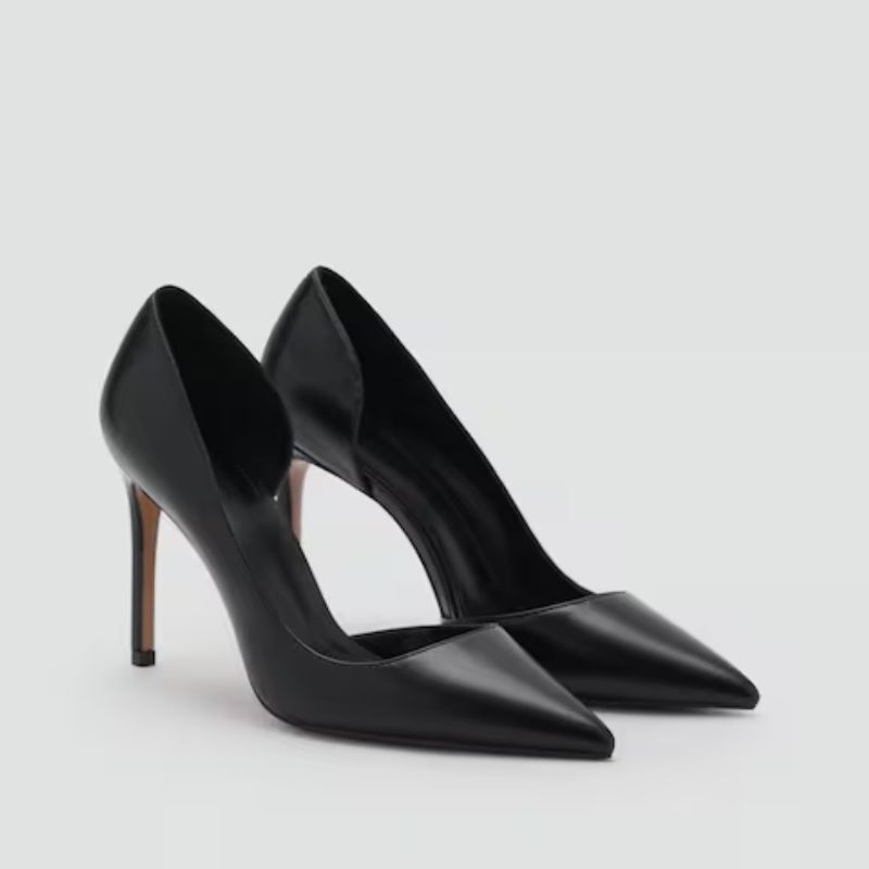 black cut away stilettos