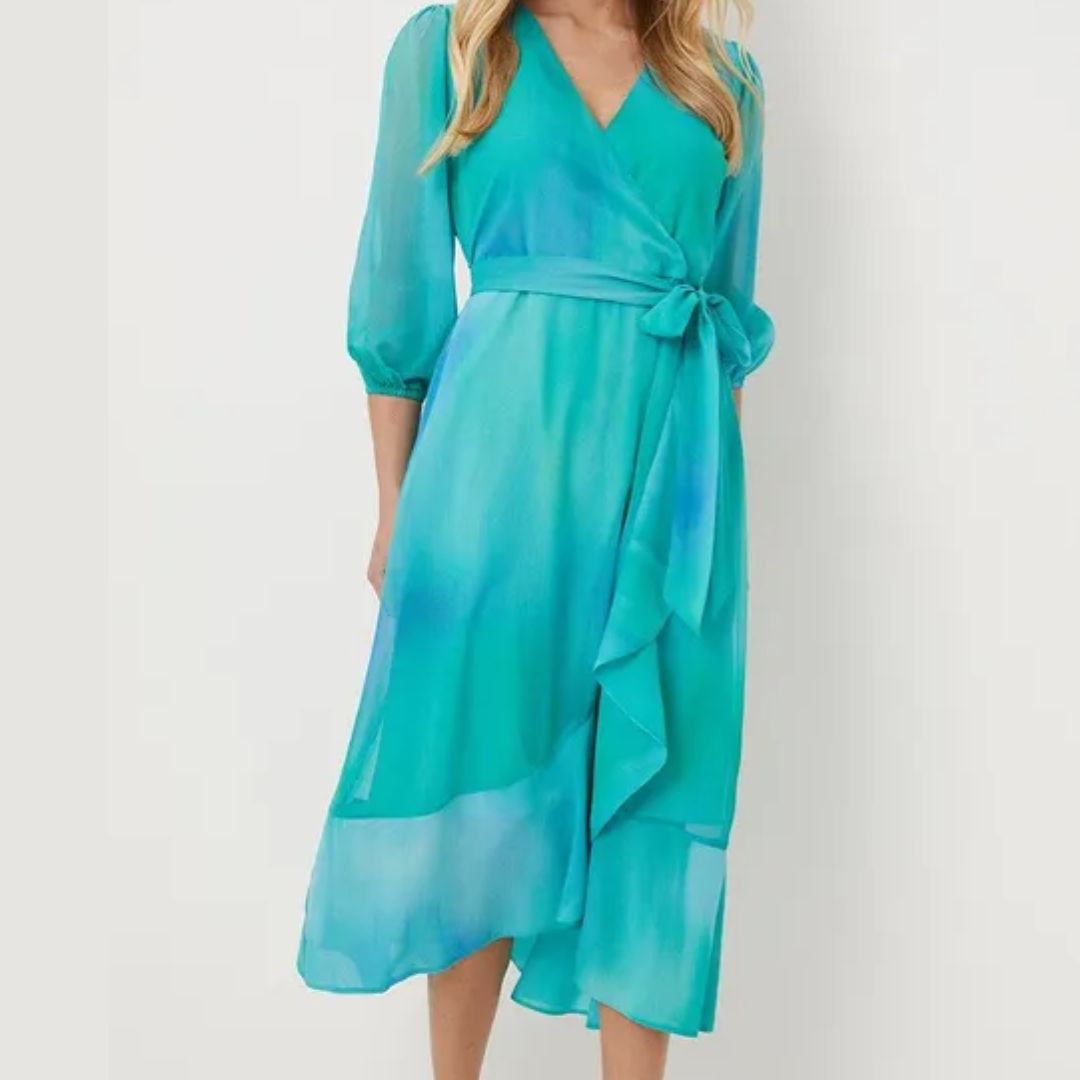 Wallis Petite Ombre Wrap Dress