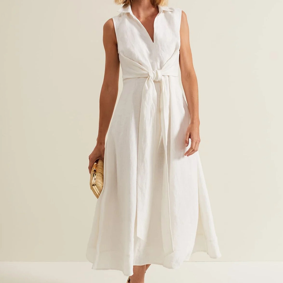 Phase Eight Becky Tie Front Midi Dress