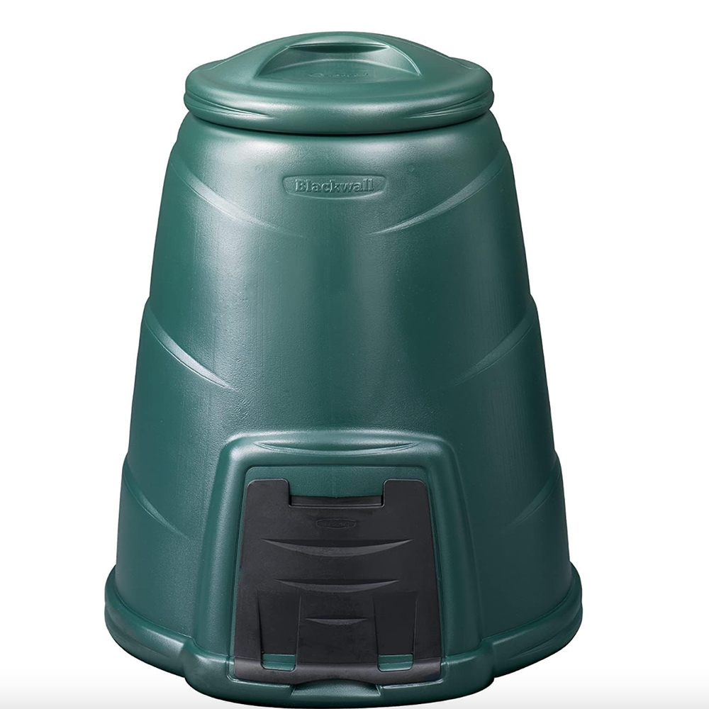 green plastic compost bin