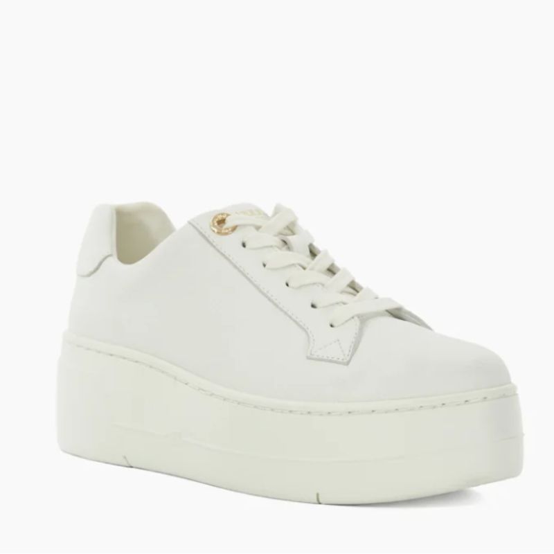 white platform trainers