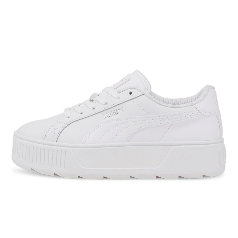 Image of white platform trainers