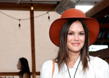 Rachel Bilson’s striped maxi skirt and trainers combination is a fun weekend outfit