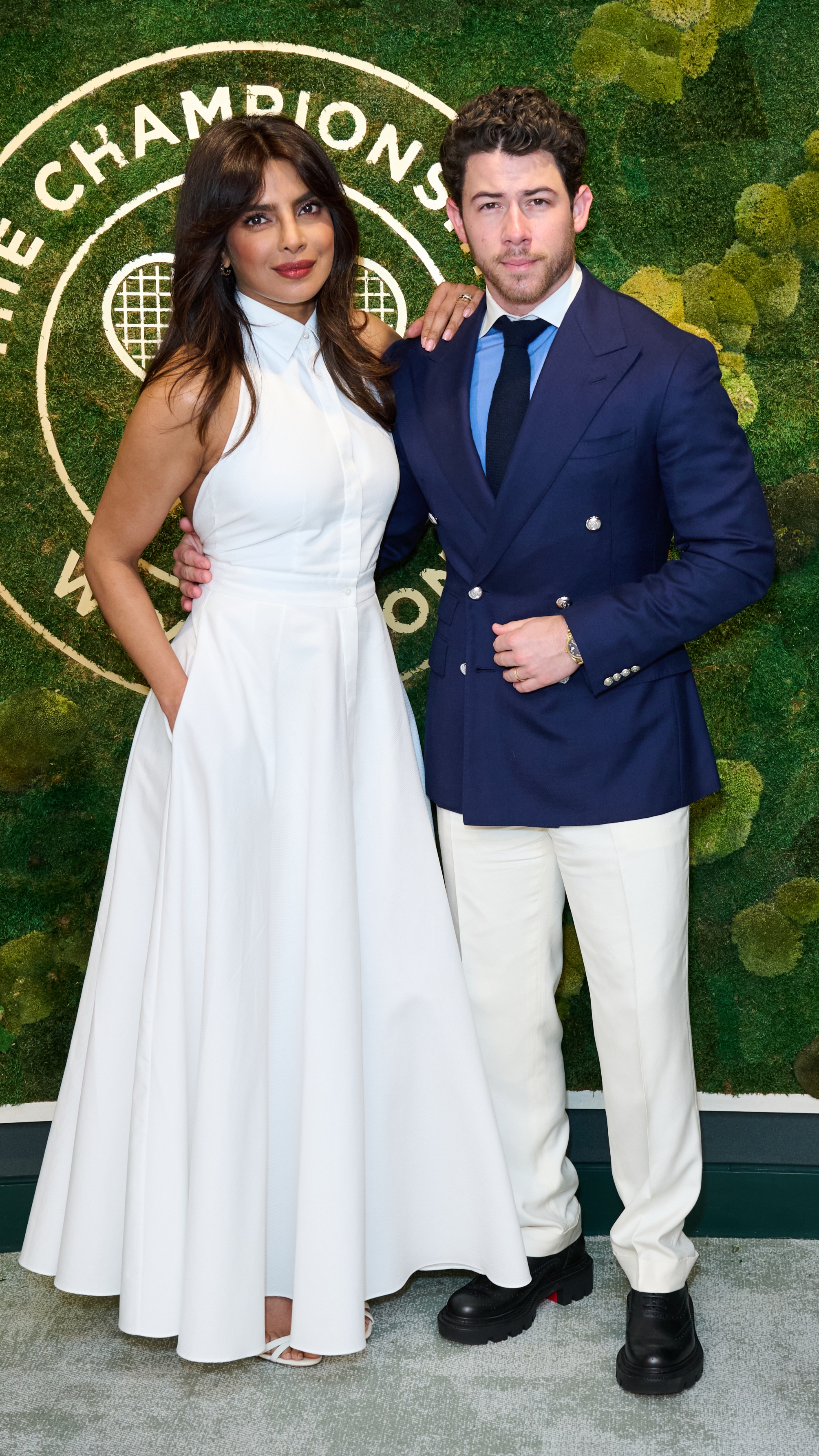 Priyanka Chopra and Nick Jonas in the AELTC's Parkside Suite in No.1 Court at The Championships 2025