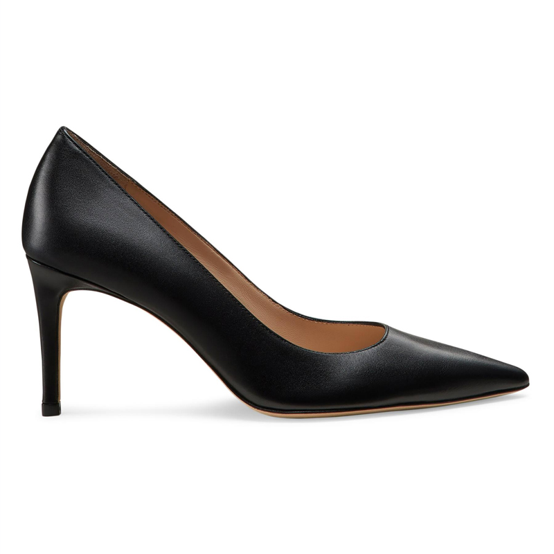 Stuart Weitzman black leather pumps