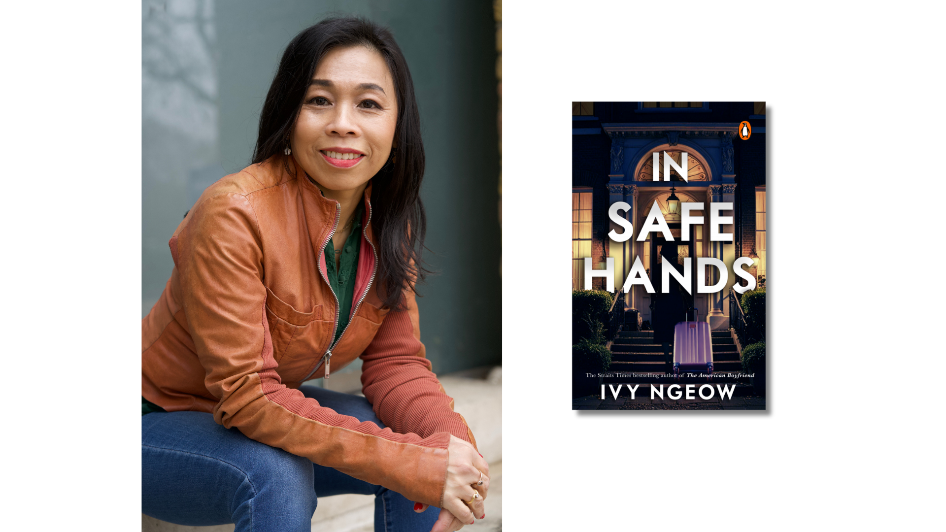 Ivy Ngeow and her new book cover, In Safe Hands
