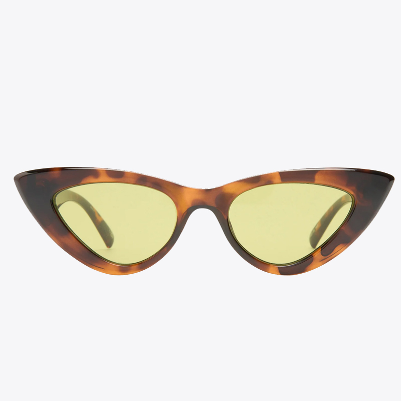 Le Specs cats eye sunglasses, tortoiseshell and yellow lenses