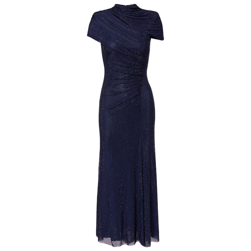 blue rhinestone dress, Self-Portrait