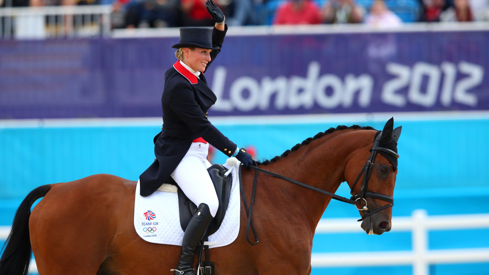 Zara Tindall on horseback at the London 2012 Olympics