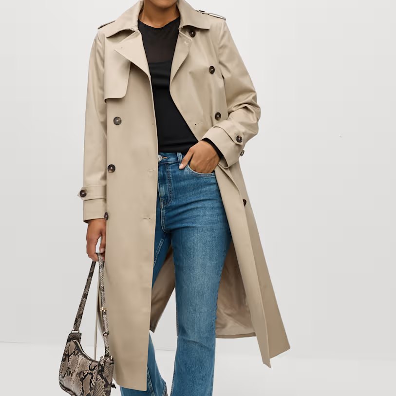 M&S Cotton Rich Belted Longline Trench