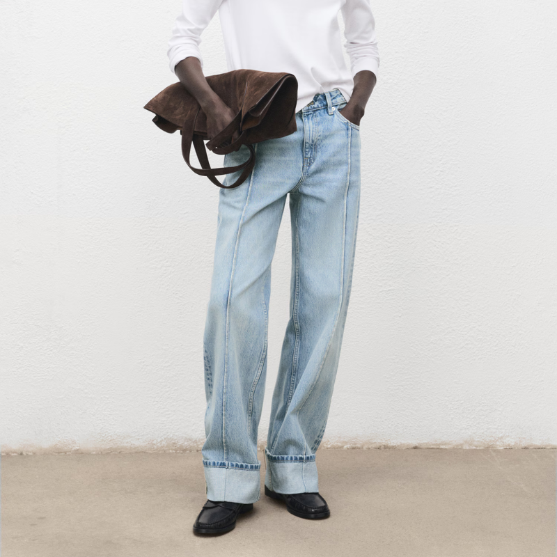 Mango pale wash denim jeans