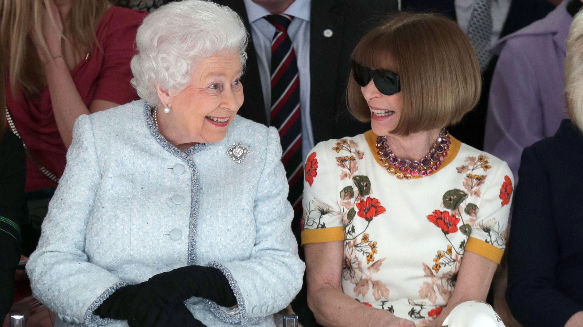 Queen Elizabeth II and Anna Wintour