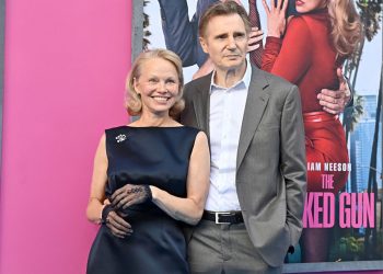 Pamela Anderson admits ‘you can’t help falling in love’ with Liam Neeson