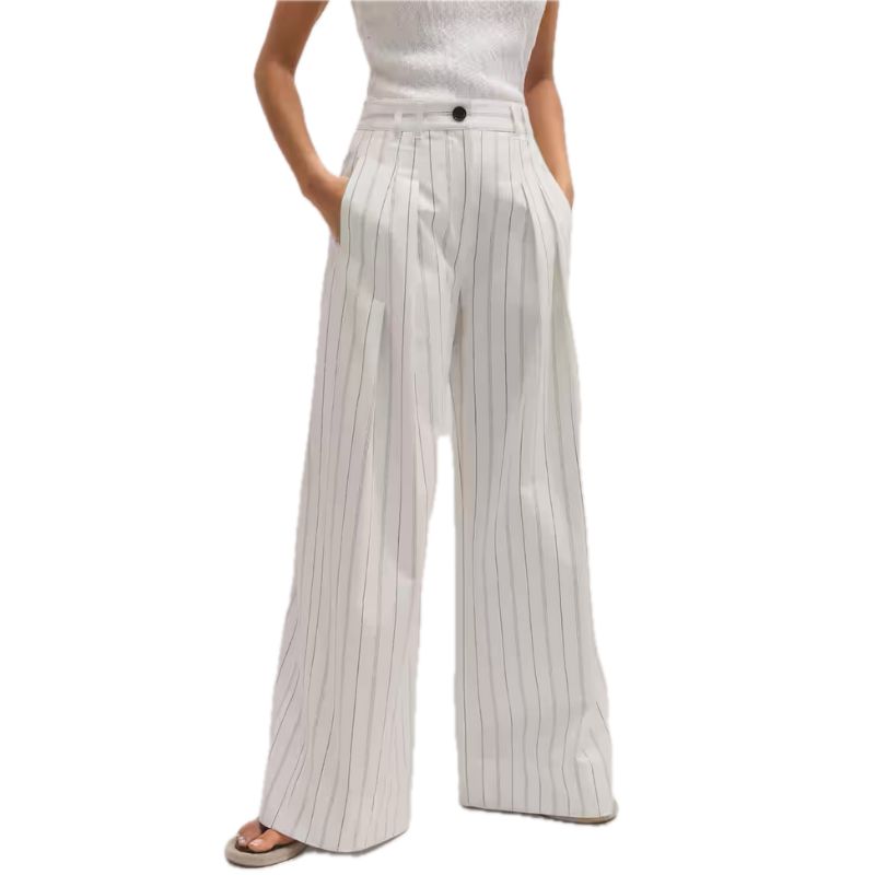 ME+EM, Multi Stripe Double Pleat Wide-Leg Trouser