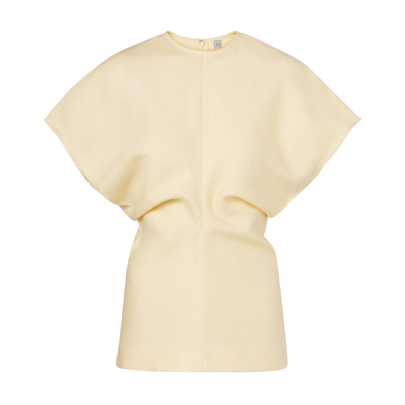 Butter yellow gathered top, Toteme