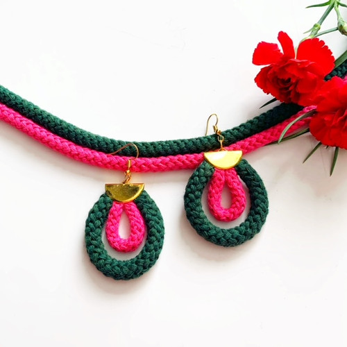Cotton Teardrop Zero-Waste Earrings