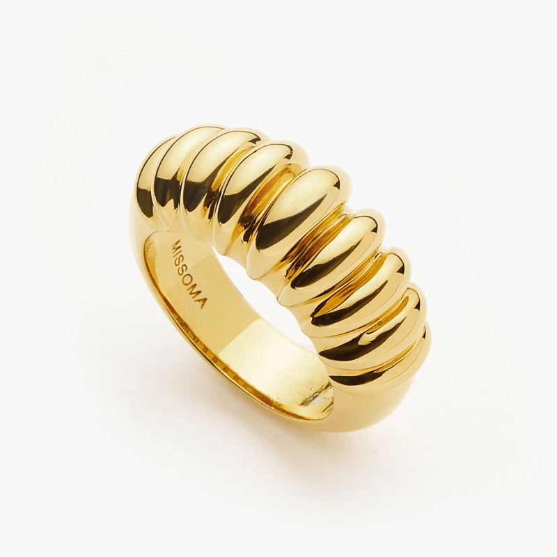 Missoma wide claw ring, gold
